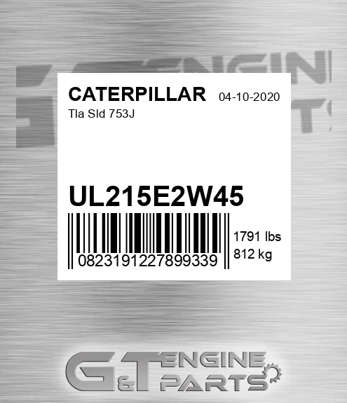 UL215E2W45 Tla Sld 753j for CATERPILLAR