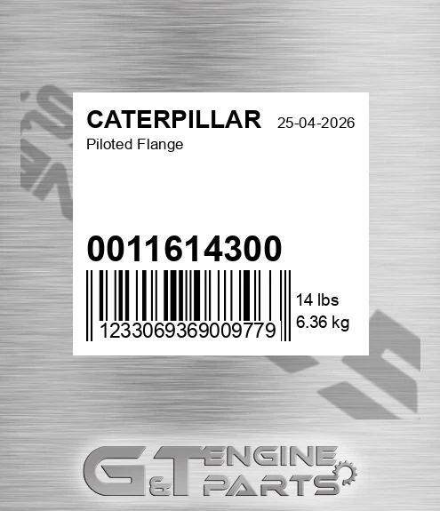 0011614300 Piloted Flange for CATERPILLAR