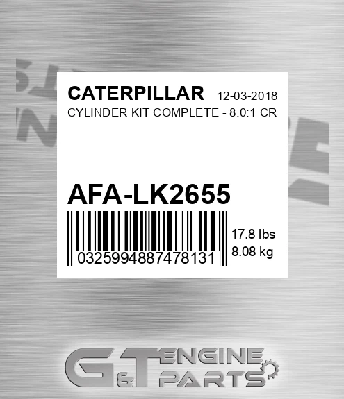 AFA-LK2655 Cylinder Kit Complete - 8.0:1 Cr