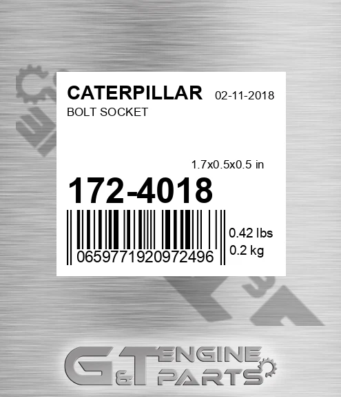 172-4018 Bolt Socket