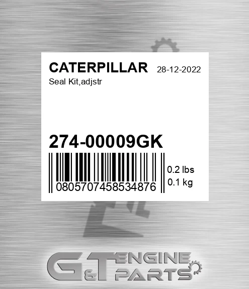 27400009GK Seal Kit,adjstr for CATERPILLAR