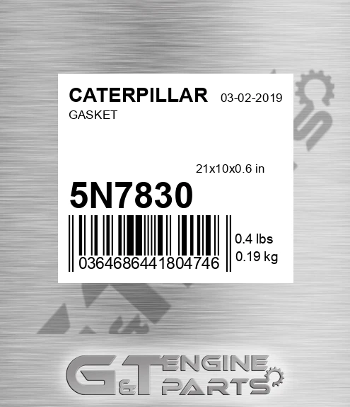 5N7830 Gasket for CATERPILLAR