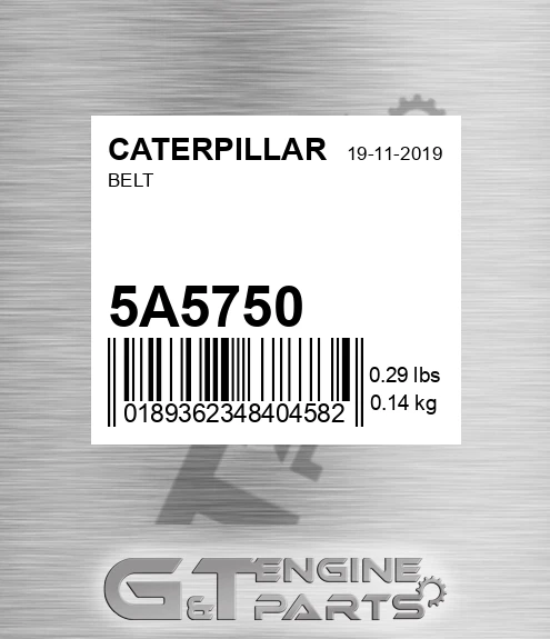 5A-5750 Belt for CATERPILLAR
