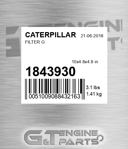 1843930 Filter G for CATERPILLAR