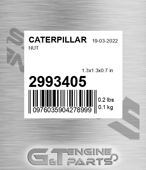 299-3405 Nut for CATERPILLAR
