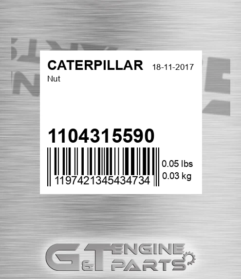 1104315590 Nut for CATERPILLAR