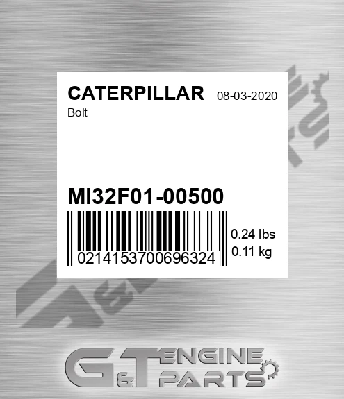 MI32F01-00500 Bolt for CATERPILLAR