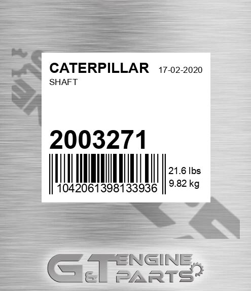 200-3271 Shaft for CATERPILLAR