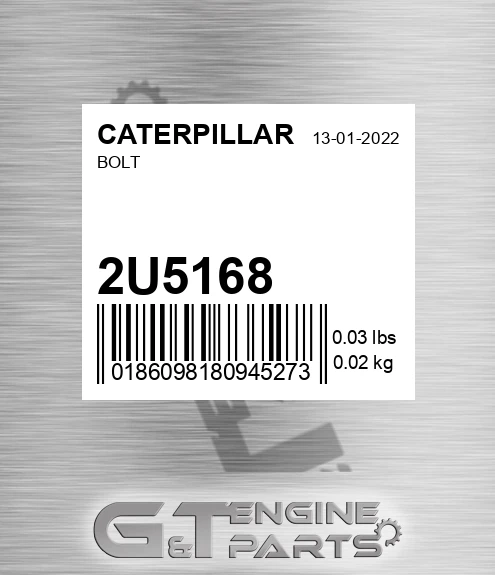 2U-5168 Bolt for CATERPILLAR