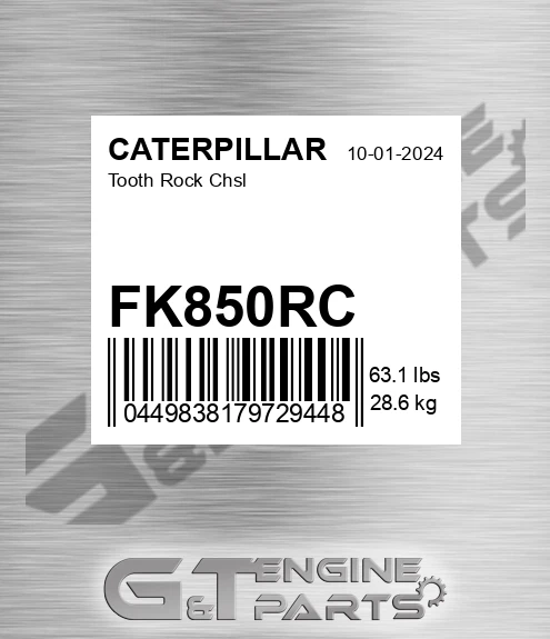FK850RC Tooth Rock Chsl for CATERPILLAR