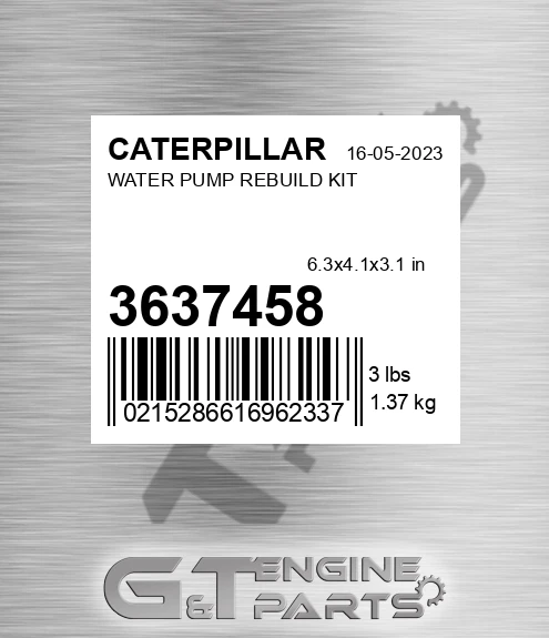 363-7458 Water Pump Rebuild Kit