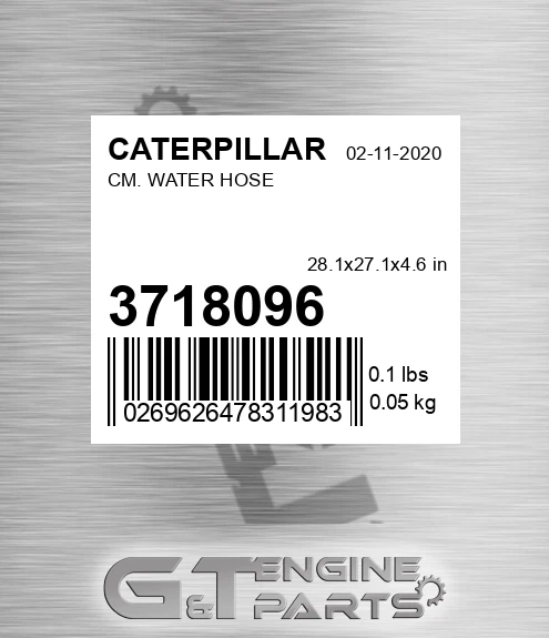371-8096 CATERPILLAR Cm. Water Hose