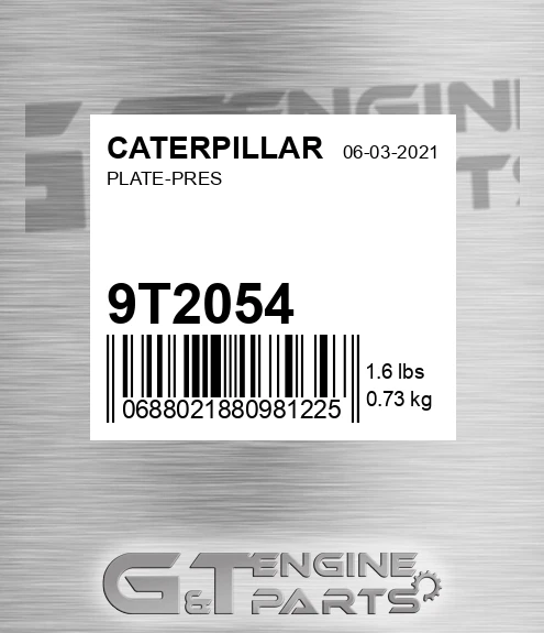 9T2054 Plate-pres