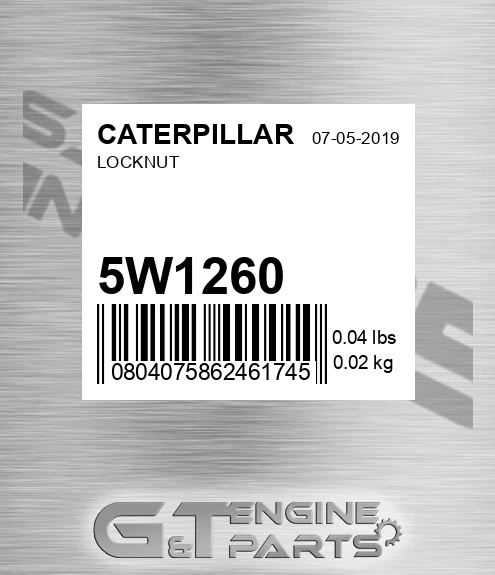 5W-1260 Locknut for CATERPILLAR
