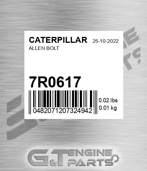 7R-0617 Allen Bolt for CATERPILLAR