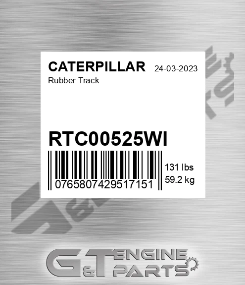 RTC00525WI Rubber Track