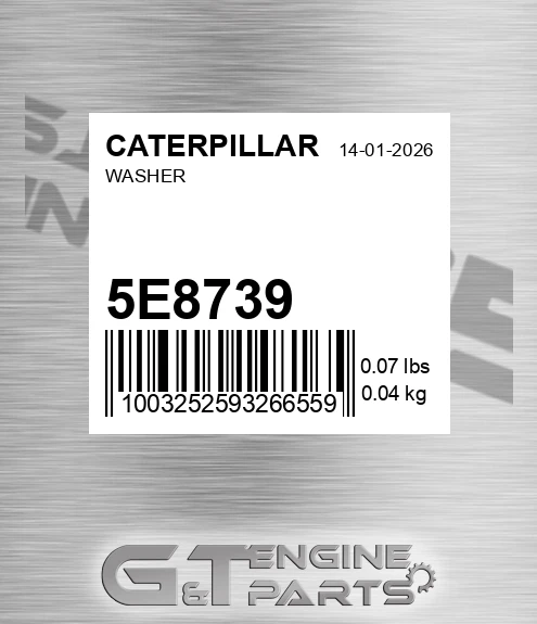 5E-8739 Washer for CATERPILLAR