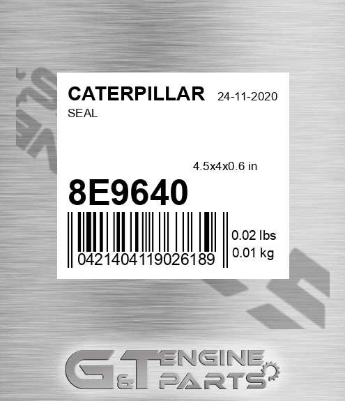 8E-9640 Seal for CATERPILLAR