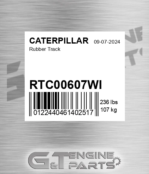 RTC00607WI Rubber Track