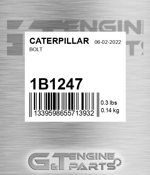 1B-1247 Bolt for CATERPILLAR