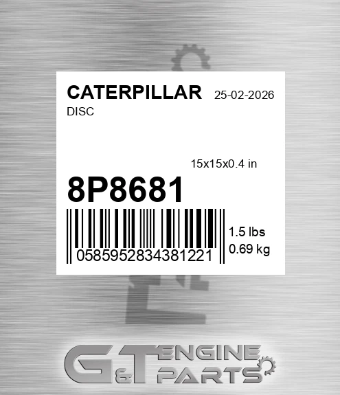 8P-8681 Disc for CATERPILLAR
