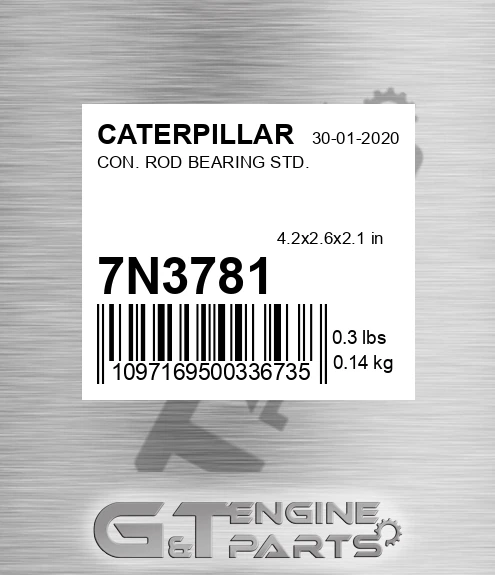 7N-3781 Con. Rod Bearing Std. for CATERPILLAR