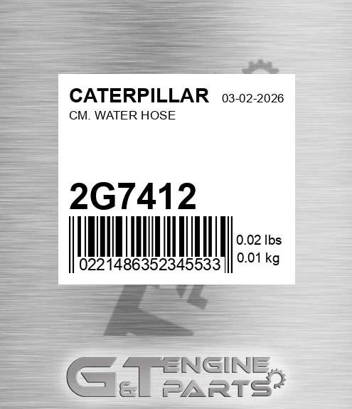 2G-7412 Cm. Water Hose