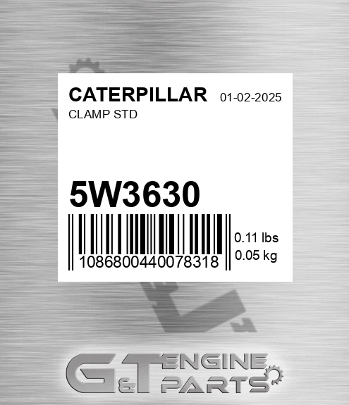 5W-3630 Clamp Std for CATERPILLAR