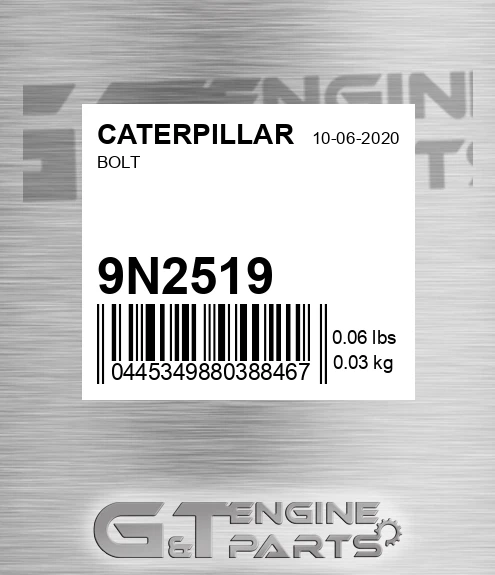 9N-2519 Adj Screw for CATERPILLAR