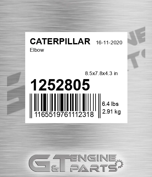 1252805 Elbow for CATERPILLAR