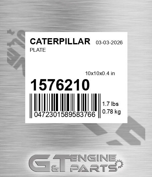 1576210 Plate for CATERPILLAR