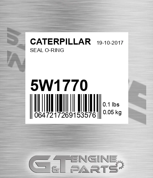 5W-1770 Seal O-ring