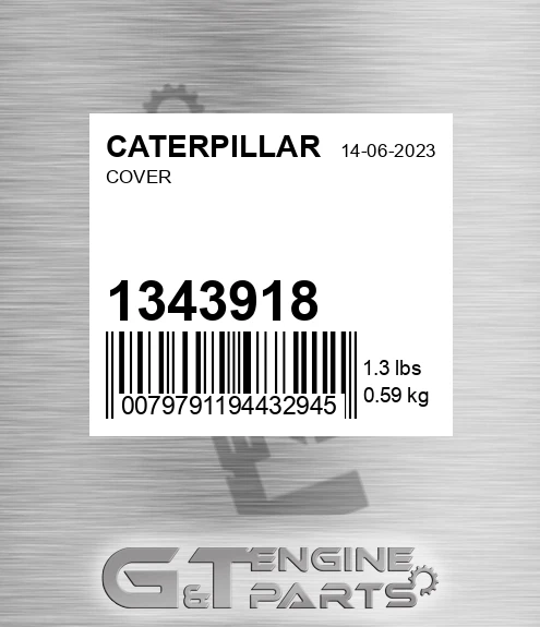 134-3918 Cover for CATERPILLAR