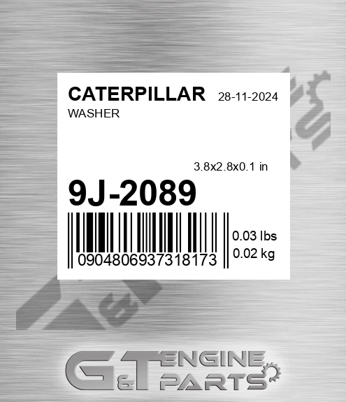 9J-2089 Washer for CATERPILLAR