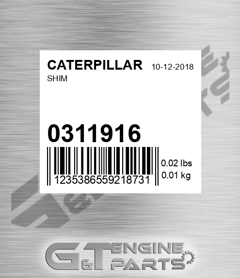 0311916 CATERPILLAR Shim