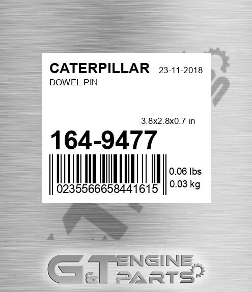 164-9477 Dowel Pin for CATERPILLAR