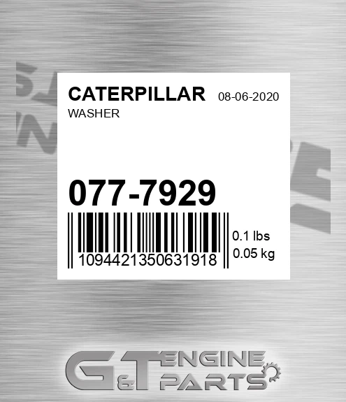 077-7929 Washer