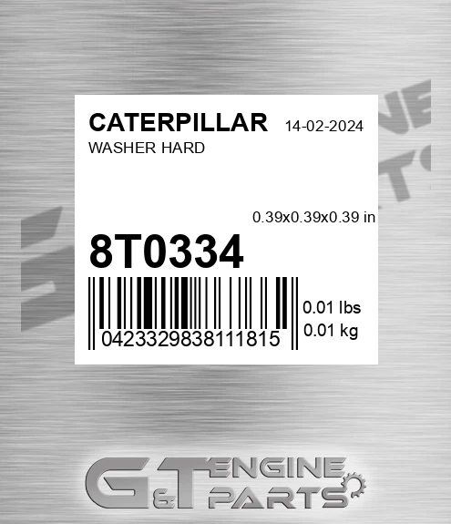 8T0334 Washer Hard for CATERPILLAR