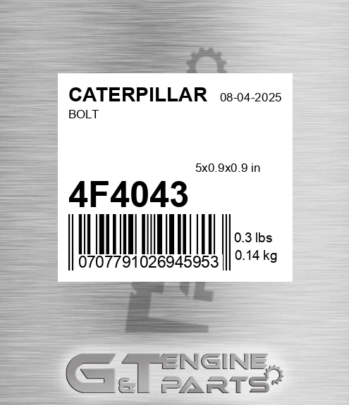 4F4043 Bolt