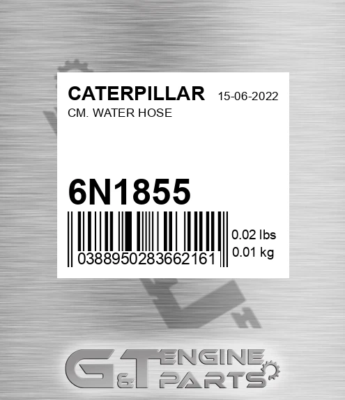 6N-1855 Cm. Water Hose for CATERPILLAR