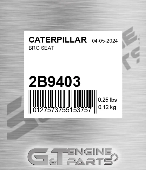 2B9403 Brg Seat