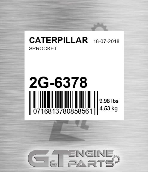 2G-6378 Sprocket for CATERPILLAR