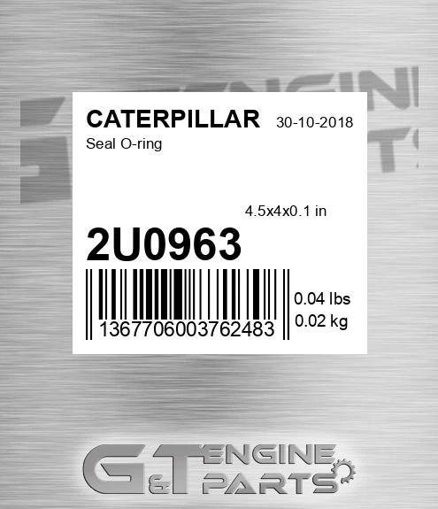 2U0963 Seal O-ring