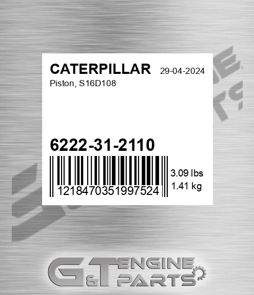 6222312110 Piston, S16d108