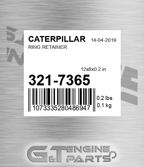 321-7365 Ring Retainer for CATERPILLAR