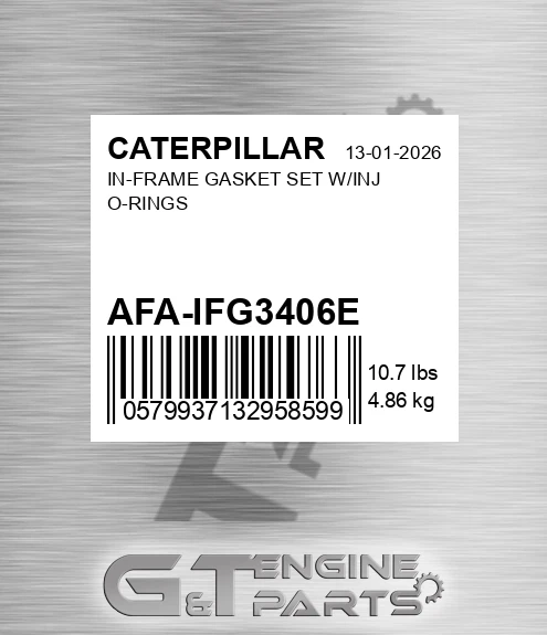 AFA-IFG3406E In-frame Gasket Set W/inj O-rings