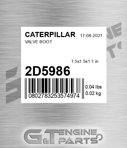 2D-5986 Valve Boot for CATERPILLAR