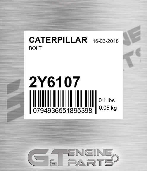2Y-6107 Bolt for CATERPILLAR
