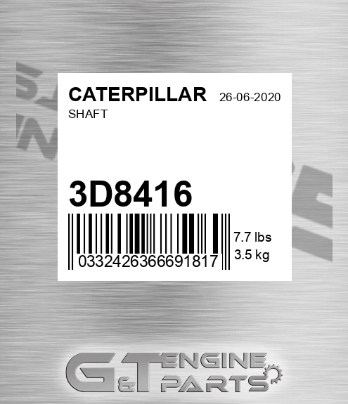 3D8416 Shaft