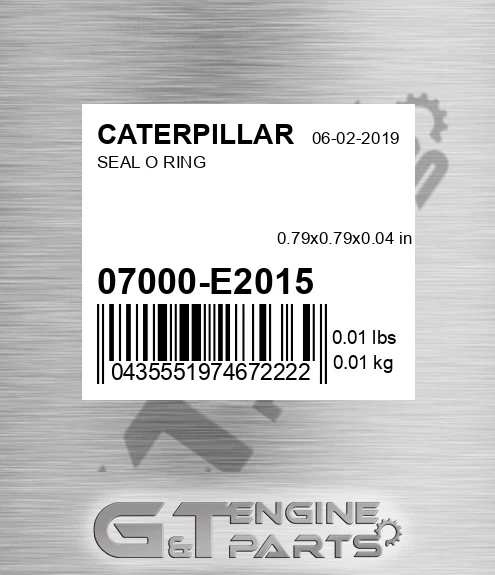 07000-E2015 CATERPILLAR Seal O Ring